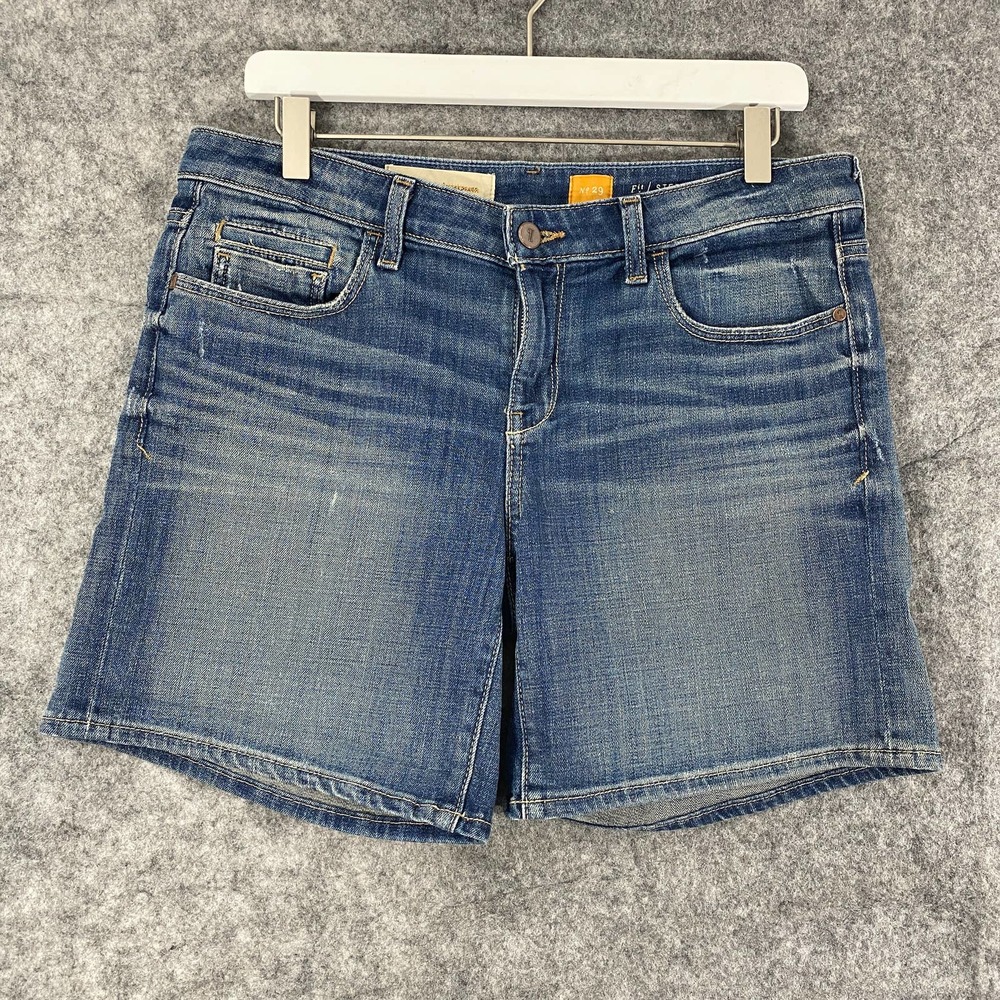 Anthropologie Shorts 29 Blue Denim Pilcro Stet Roll Up Jean Mid Rise